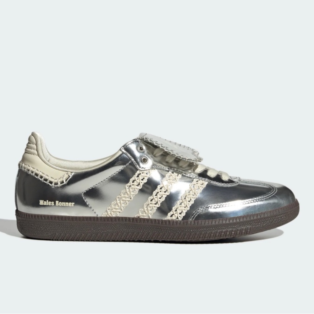Adidas x Wales Bonner Metallic Silver Sneakers